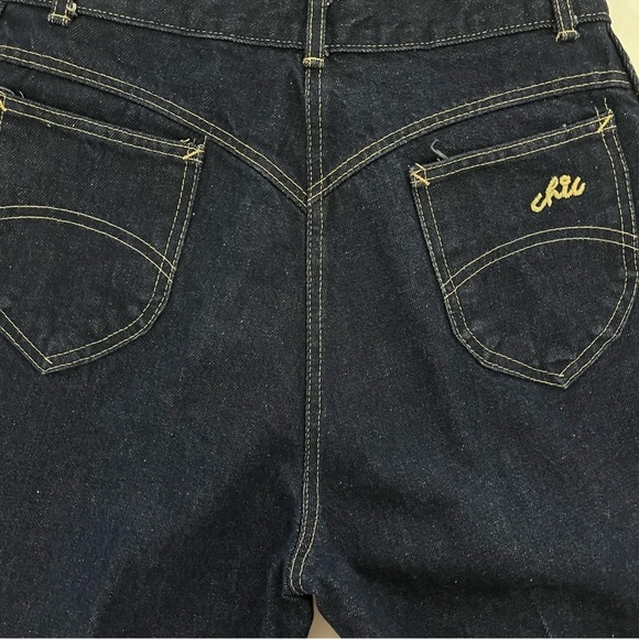 Womens Vintage CHIC Dark Blue High Rise Mom Denim Jeans Sz 14 - Picture 6 of 9